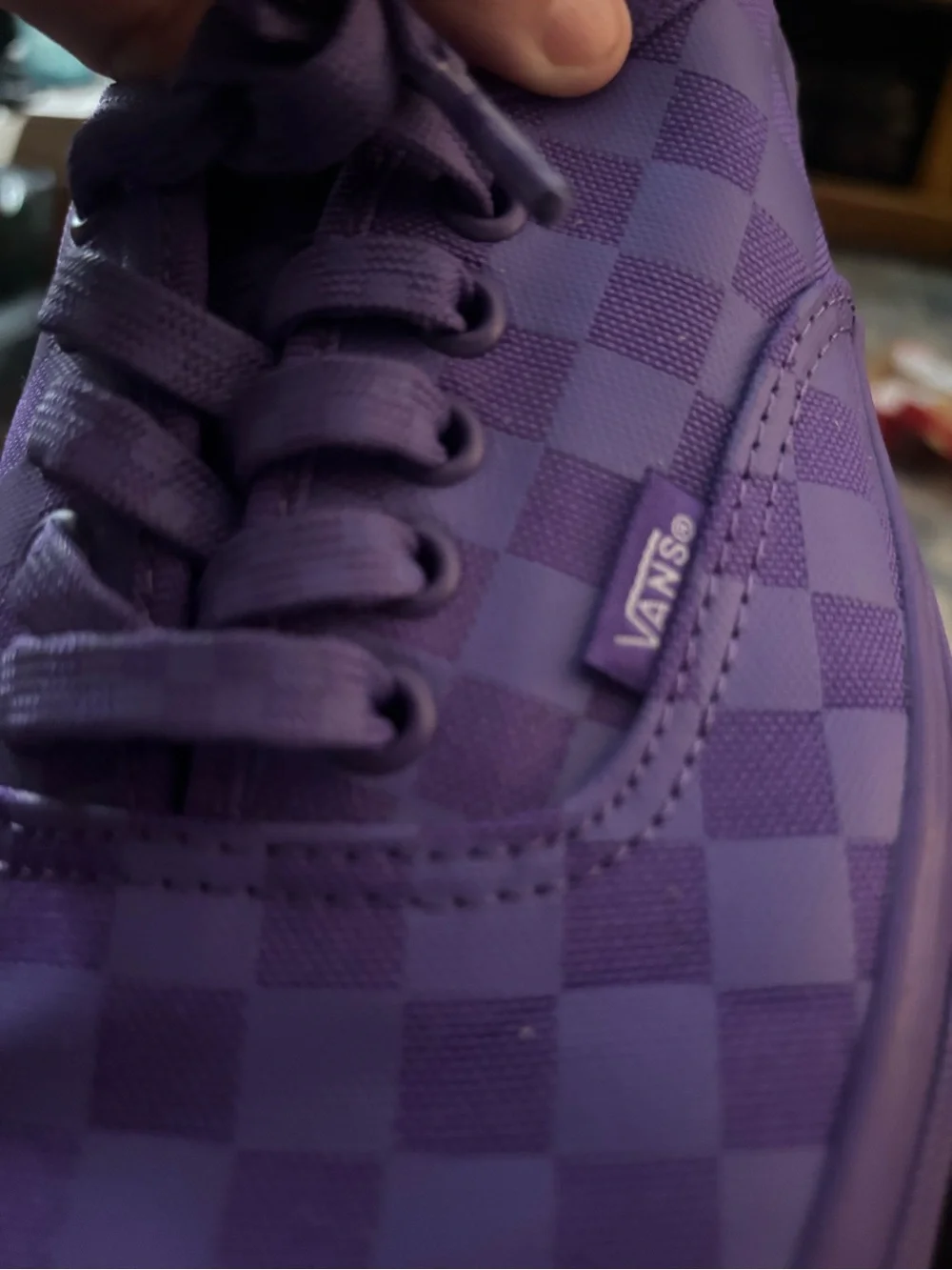 Vans Checkerboard Authentic Low-Top Sneakers - Purple